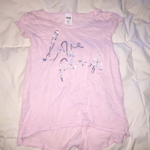 Love pink high low t shirt