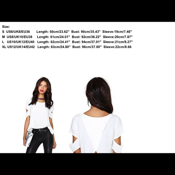 ❤️❤️SOLD ❤️❤️White Cut Out Top - Picture 2 of 4