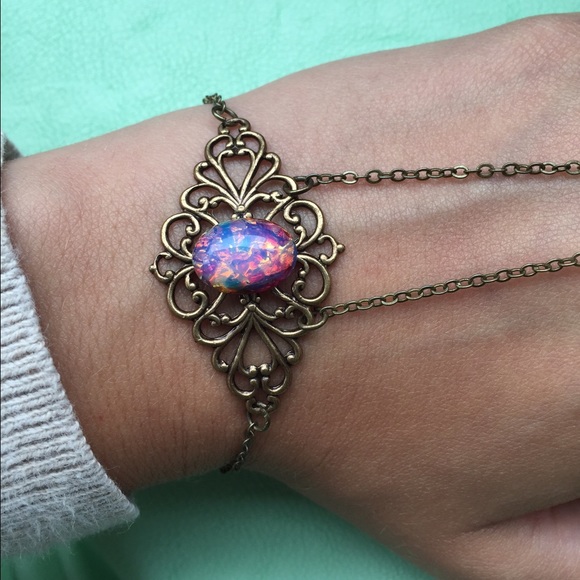 Boho/vintage opel bracelet - Picture 2 of 4