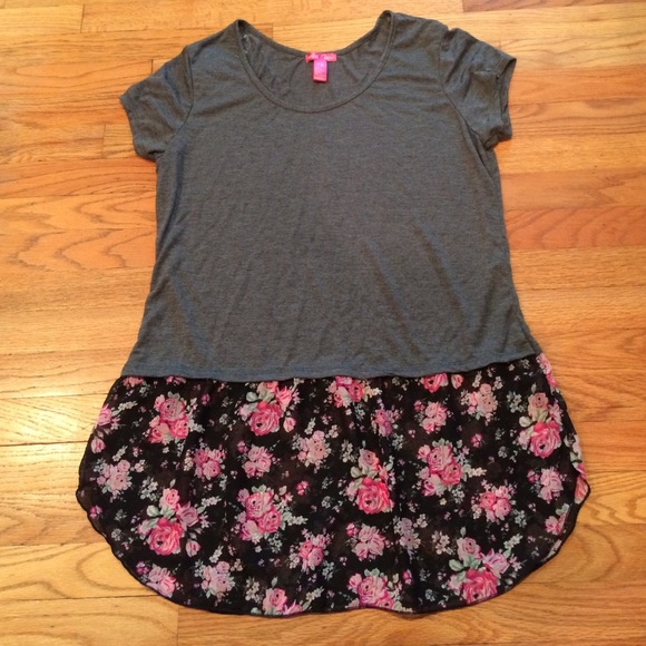 Grey floral shirt