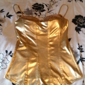 Gold top with made in bra