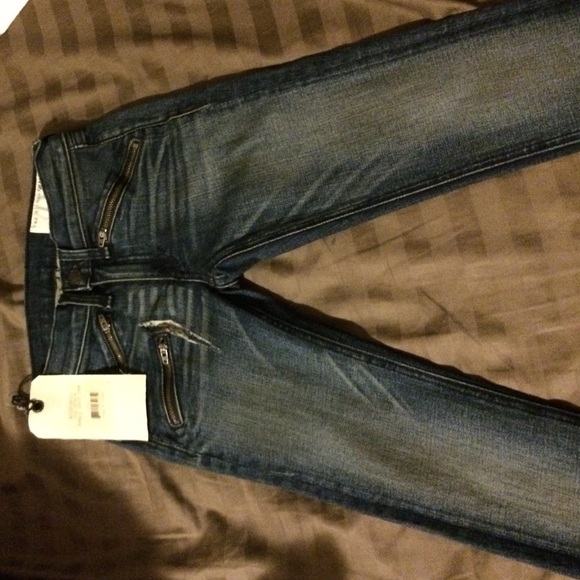 Rag and bone RBw23 oil stain zipper crop skinny - Picture 2 of 4