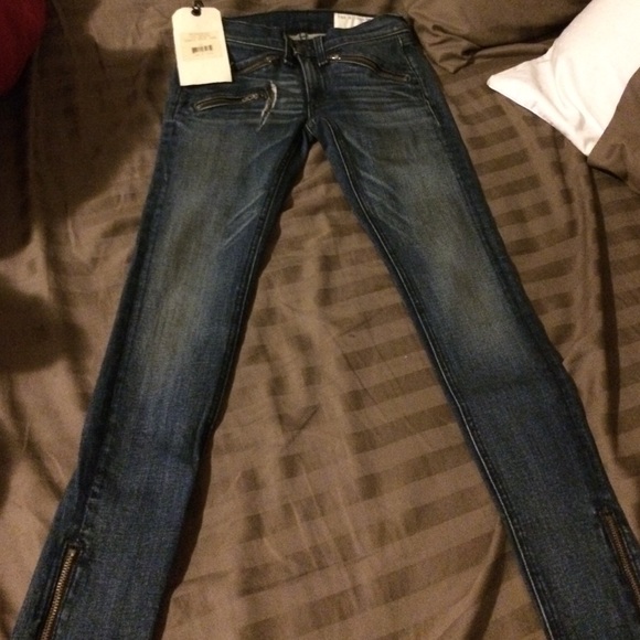 Rag and bone RBw23 oil stain zipper crop skinny - Picture 3 of 4
