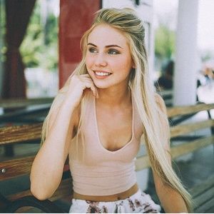 brandy melville blush pink Lena halter