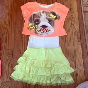 Girls Doggie Mustache outfit
