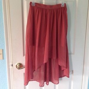 High/Low skirt with slip