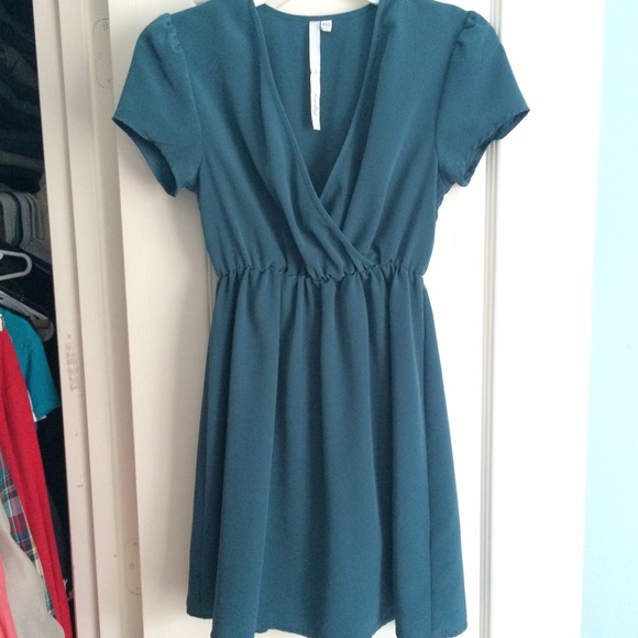 SOLD Teal Blue Flowy Cute Urban Outfitters Dress - Picture 2 of 3