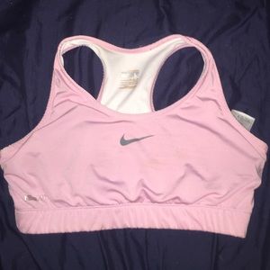 Pink nike sports bra