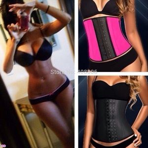 100% Latex waist trainer XS JET BLACK