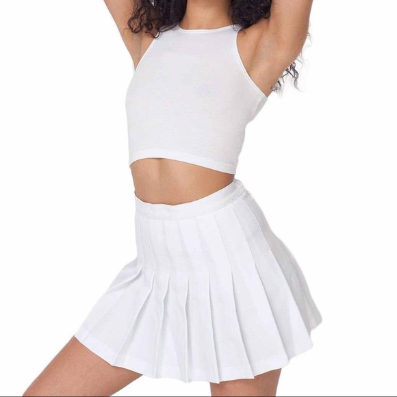 White tennis skirt