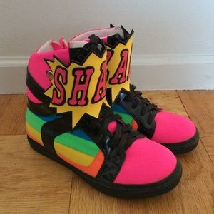 Jeffrey Campbell Shazaam Zip/Lace-Up Sneakers