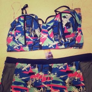 Two Piece High Waisted Bathing Suit w/o Cover Up
