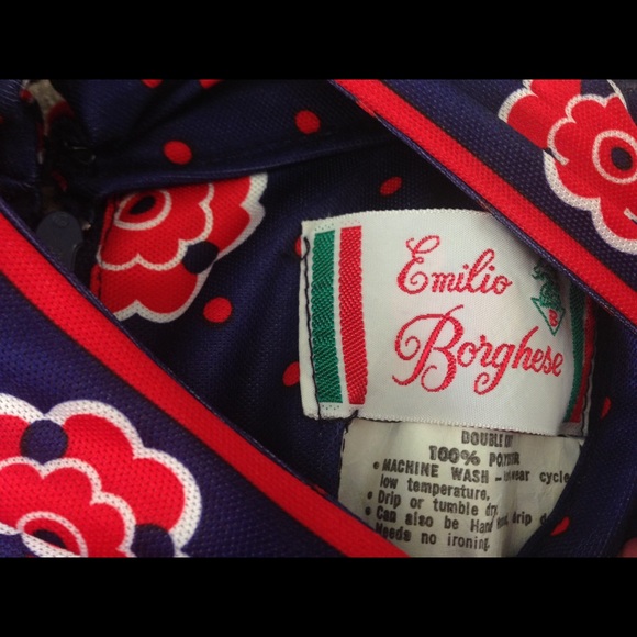 AMAZING VINTAGE DRESS! Polka Dot Floral Maxi - Picture 4 of 4