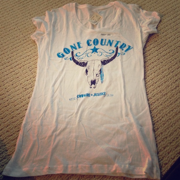 Swarovski Crystal Gone Country White Tee