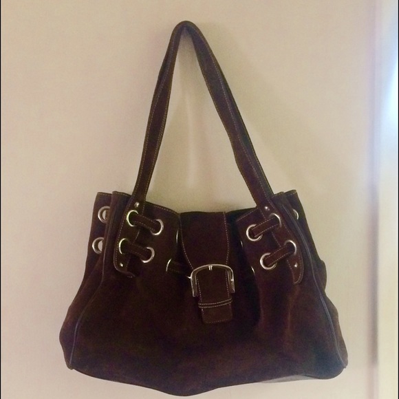 BROWN SUEDE PURSE
