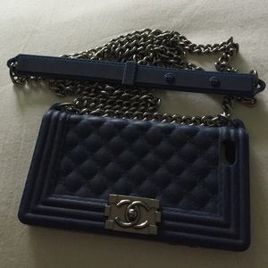 Chanel boy bag-like case in NAVY for IPhone 4/4S!