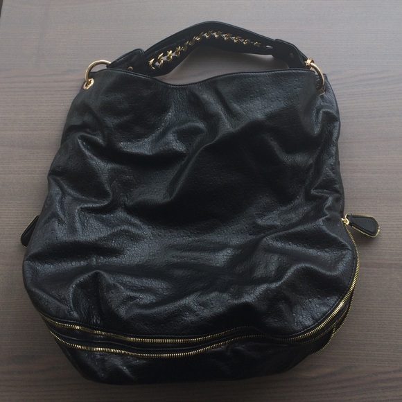 Deux Lux black slouch hobo