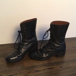 J Crew Black Leather Boots Made in Italy US 8