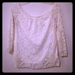 Off the shoulder lace top