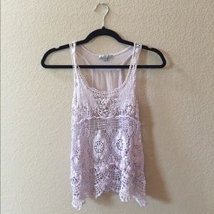 Boho Lavender Lace Top