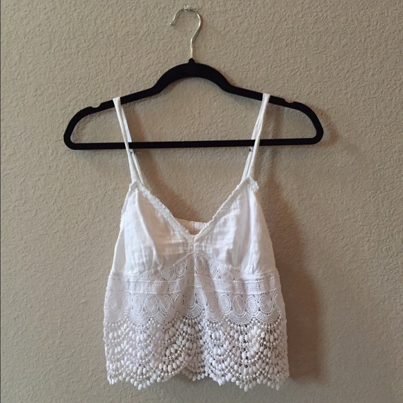 Boho White Lace Tank