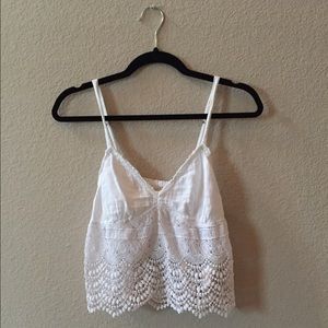 Boho White Lace Tank