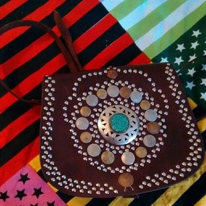 Free People Genuine Leather Saddle bag