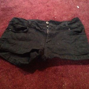 Refuge black high-waisted shorts