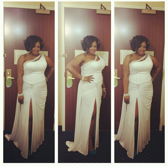 White ball gown