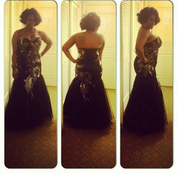 Black ball gown