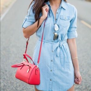 NWOT vintage hipster summer denim shirtwaist dress