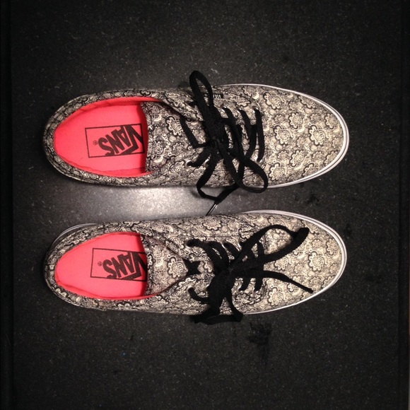Black and white vans