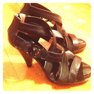 Michael Kors Black Wedge Heels