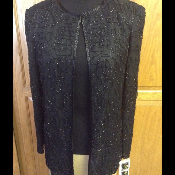 N/L Beautiful 80's beaded blazer NWT 25" length