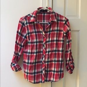 NWOT vintage hipster red plaid flannel