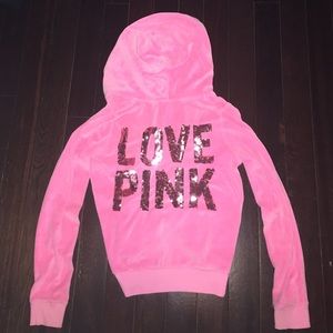 Pink sweatshirt!