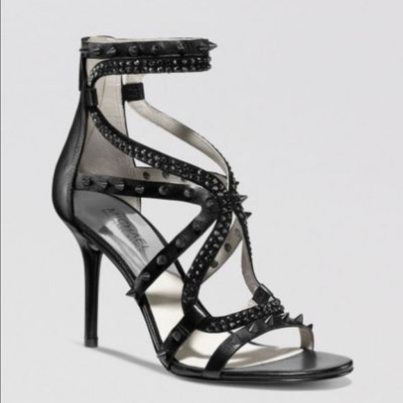 Michael Kors Larissa Studded Spike Leather Heels