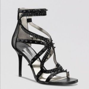 Michael Kors Larissa Studded Spike Leather Heels