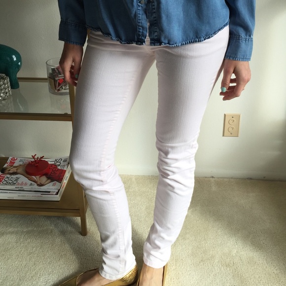 Current Elliott light pink jeans