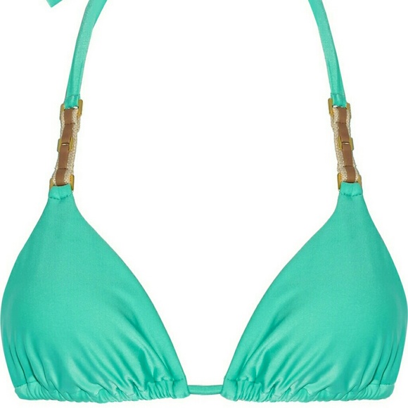 Vix Swim Faux Leather Trimmed Bikini Top And Bottom Bundle Poshmark