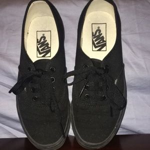 All black unisex Vans