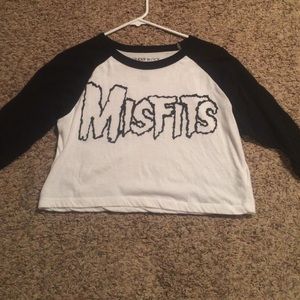 Quarter sleeve crop Misfits shirt