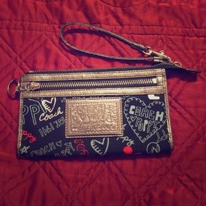 Coach Poppy Graffiti wristlet