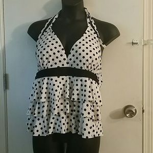 Polka-dot tankini