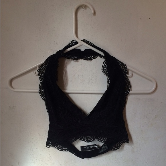 Black lace bralette