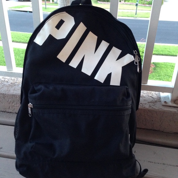 Victoria's Secret Accessories - Victoria Secret Pink Nation Black Bookbag