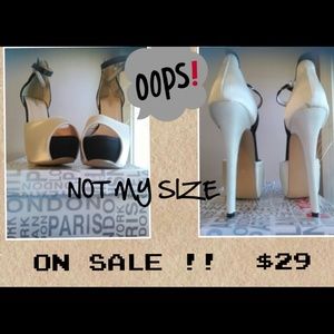 Ivory and Black Heels