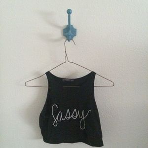 Brandy Melville "sassy" crop top
