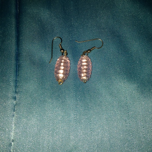 Home made pink earrings