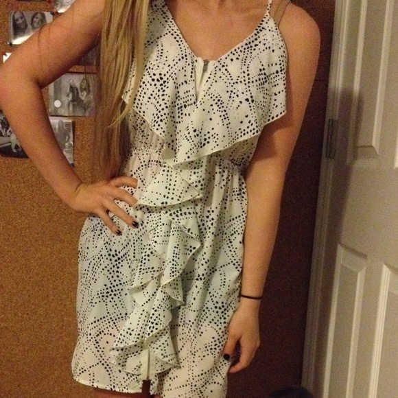 Francesca's Collection Black and White Dress